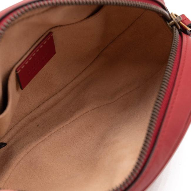 NEW Gucci Belt Marmont 65 Gg Small Matelasse Red Leather Messenger Bag