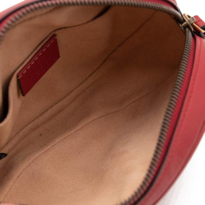 NEW Gucci Belt Marmont 65 Gg Small Matelasse Red Leather Messenger Bag