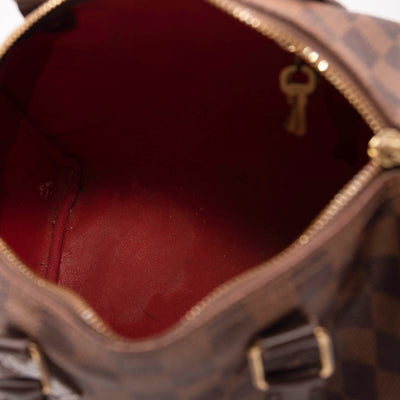 Louis Vuitton Speedy Damier Ebene 25 Brown Canvas Satchel