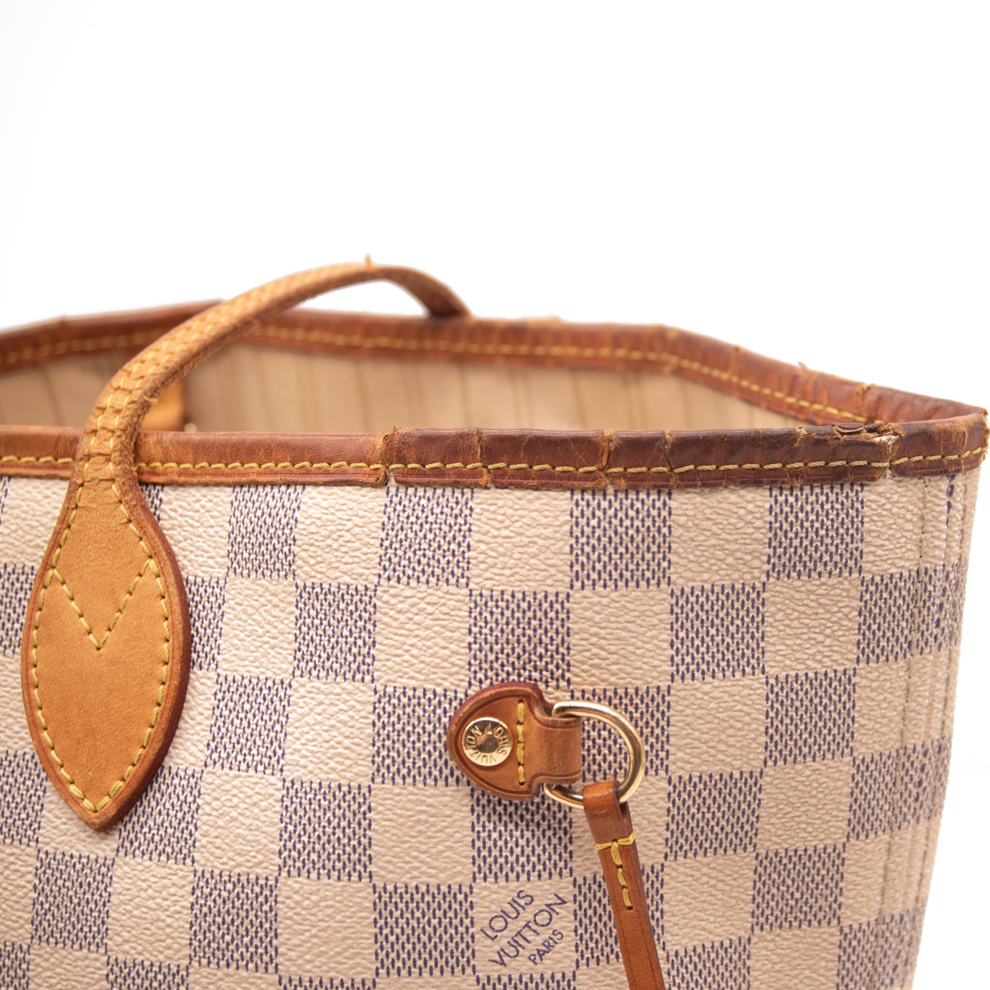 Louis Vuitton Neverfull Neo Mm White Damier Azur Canvas Tote