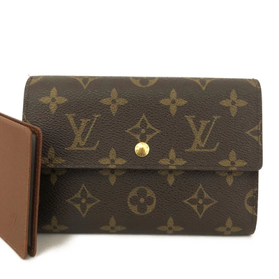 $550 2000 Louis Vuitton Monogram Porte Tresor Etui Papiers Trifold Wallet SP0050