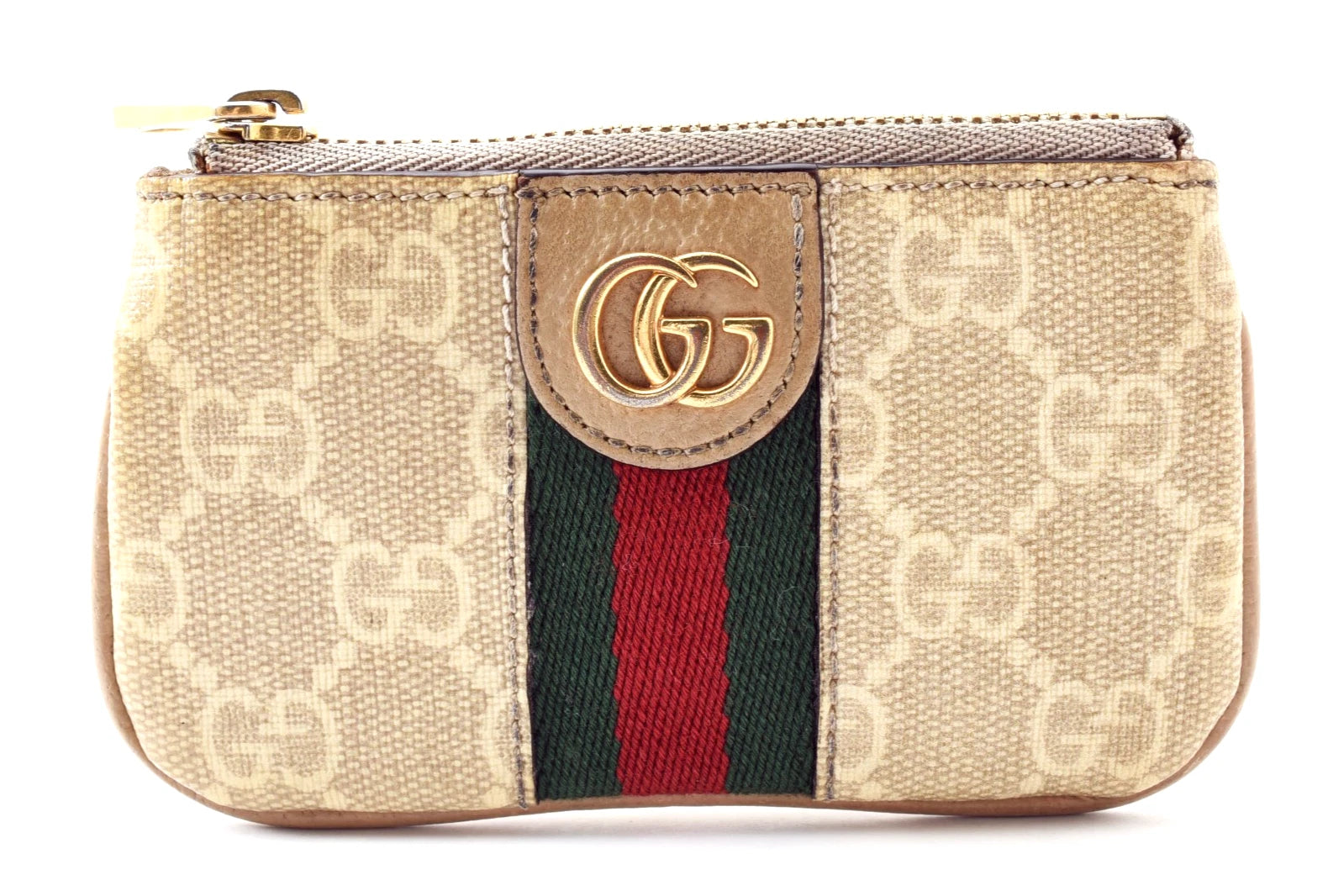 GUCCI Ophidia GG Sherry Line Marmont Coin Case Purse Wallet PVC Double