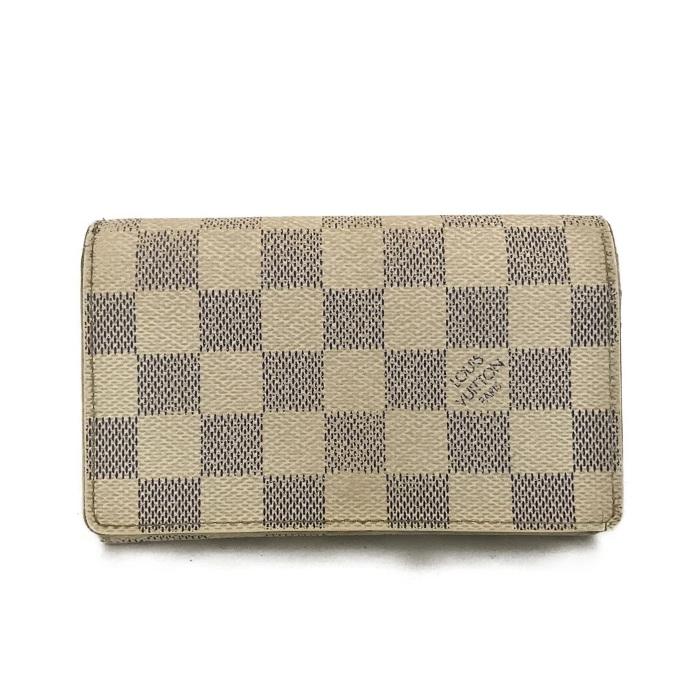 $560 Louis Vuitton Damier Azur Porte Monnaie Billets Tresor Bifold Wallet CA5007