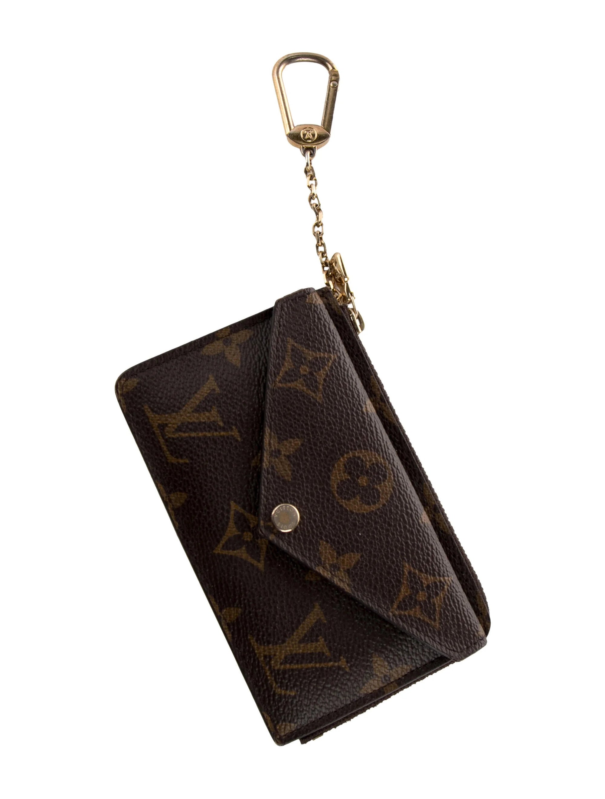 $630 Louis Vuitton Monogram Recto Verso Card Holder Black Black