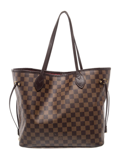 $2240 Louis Vuitton Damier Ebene Neverfull MM with Pouch