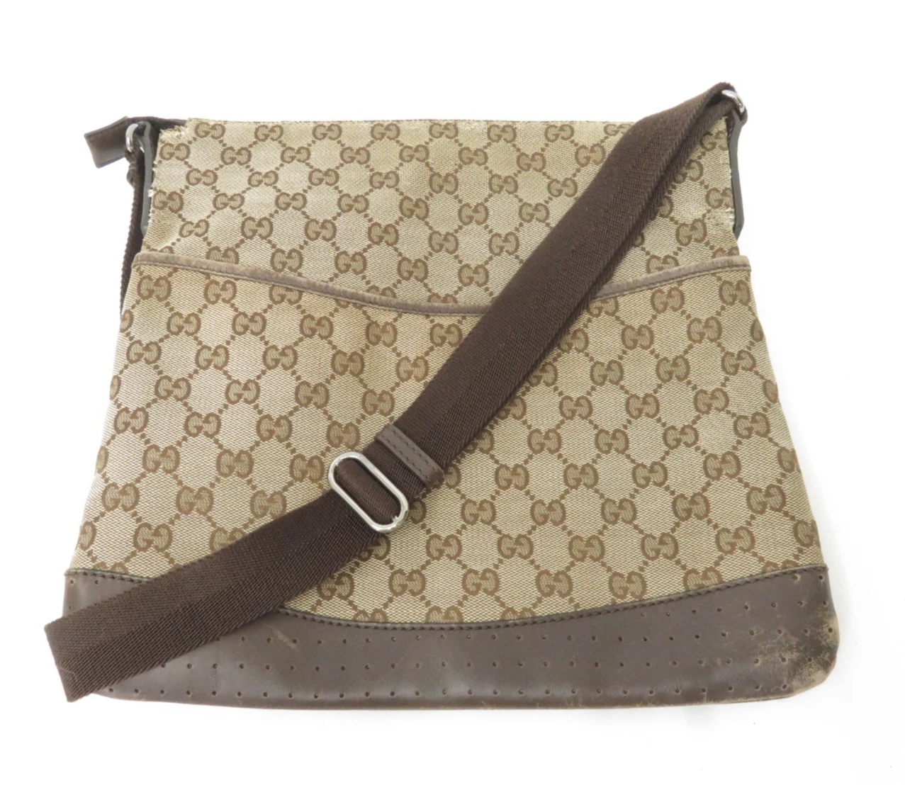 $950 2010 Gucci GG Canvas Shoulder Messenger Bag 181092-204991