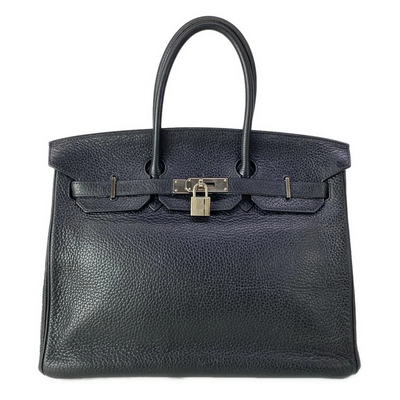 HERMES Birkin 35 Black Togo Square J Handbag 227277376487