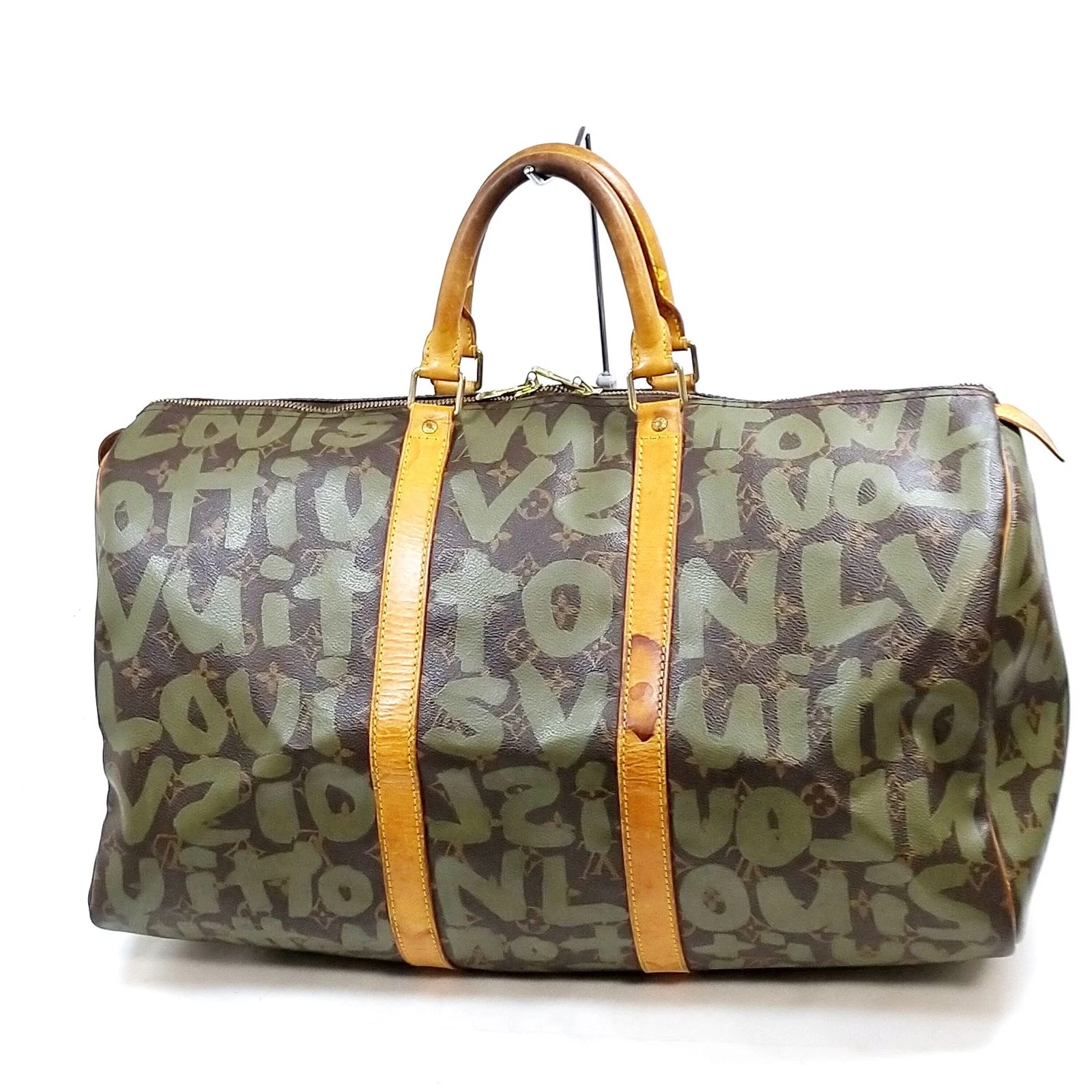 Louis Vuitton Monogram Graffiti Keepall 50 Green