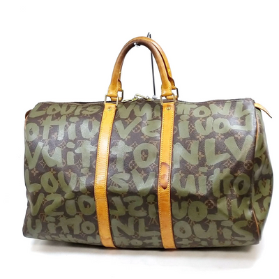 Louis Vuitton Monogram Graffiti Keepall 50 Green