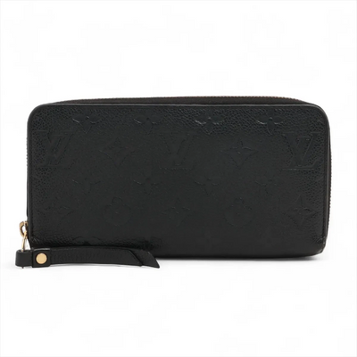$1170 Louis Vuitton Empreinte Zippy Wallet M61864 Noir Zip Round Wallet