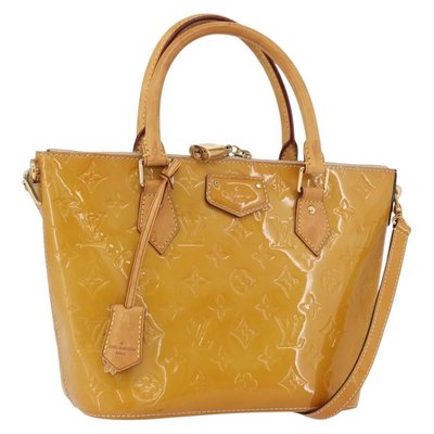 $1560 2014 LOUIS VUITTON Vernis Montebello PM Dune DR2194