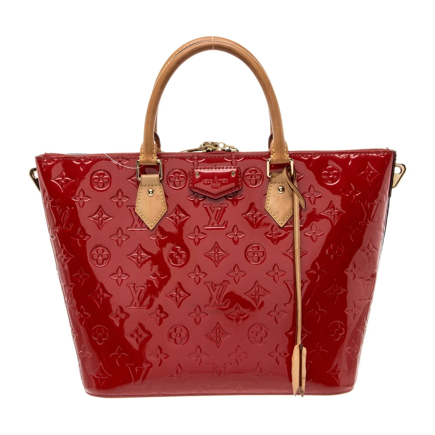 $2350 2014 LOUIS VUITTON Vernis Montebello MM Red
