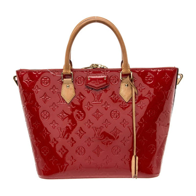 $2350 2014 LOUIS VUITTON Vernis Montebello MM Red