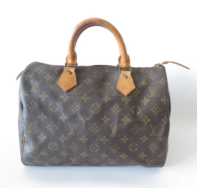 Authentic Louis Vuitton Monogram Speedy 30 Hand Bag F#45163