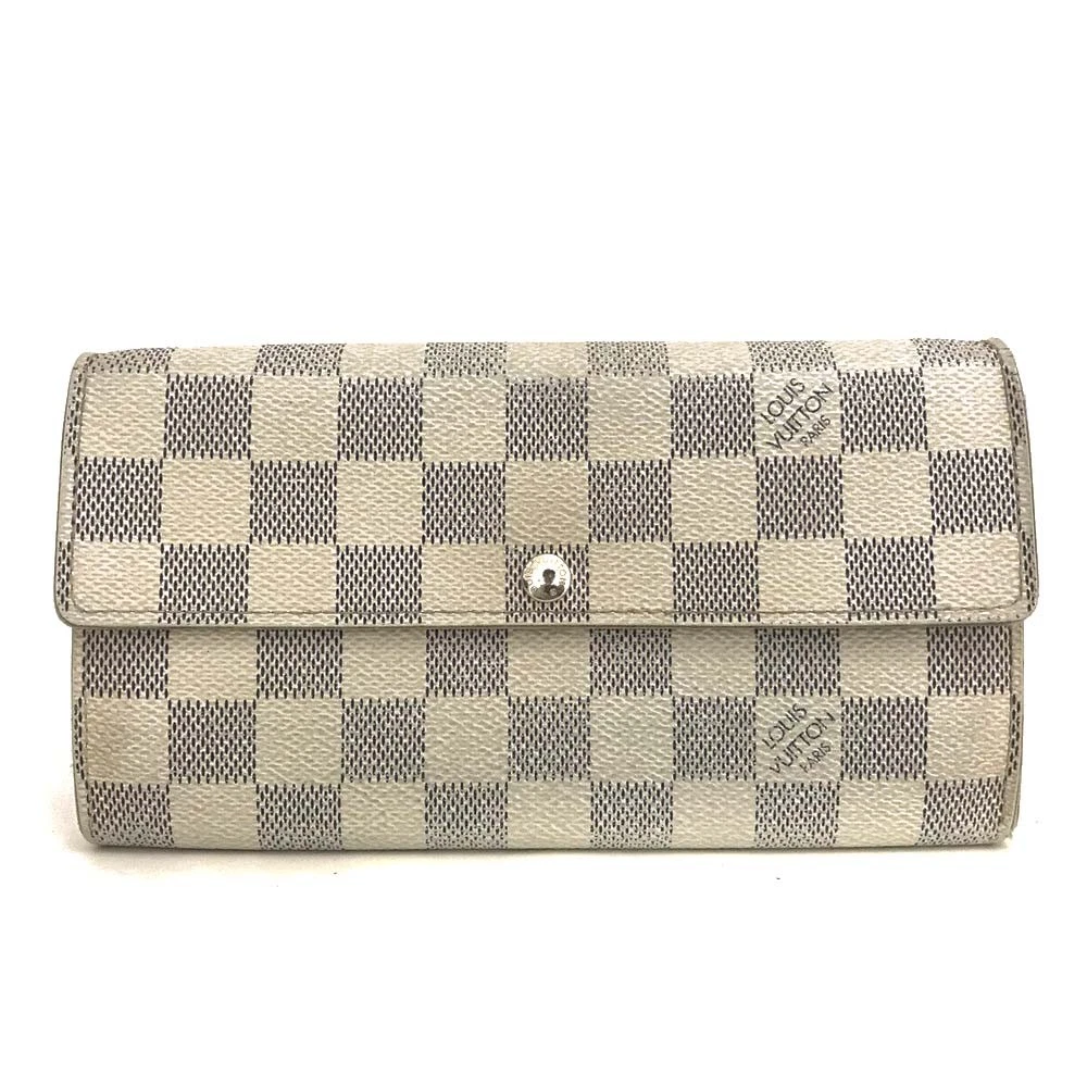 Louis Vuitton Damier Azur Porte Feuille Sarah Long Bifold Wallet CA3009