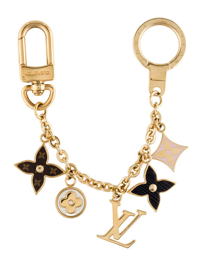 $675 Louis Vuitton Monogram Spring Street Bag Charm Key Holder Gold