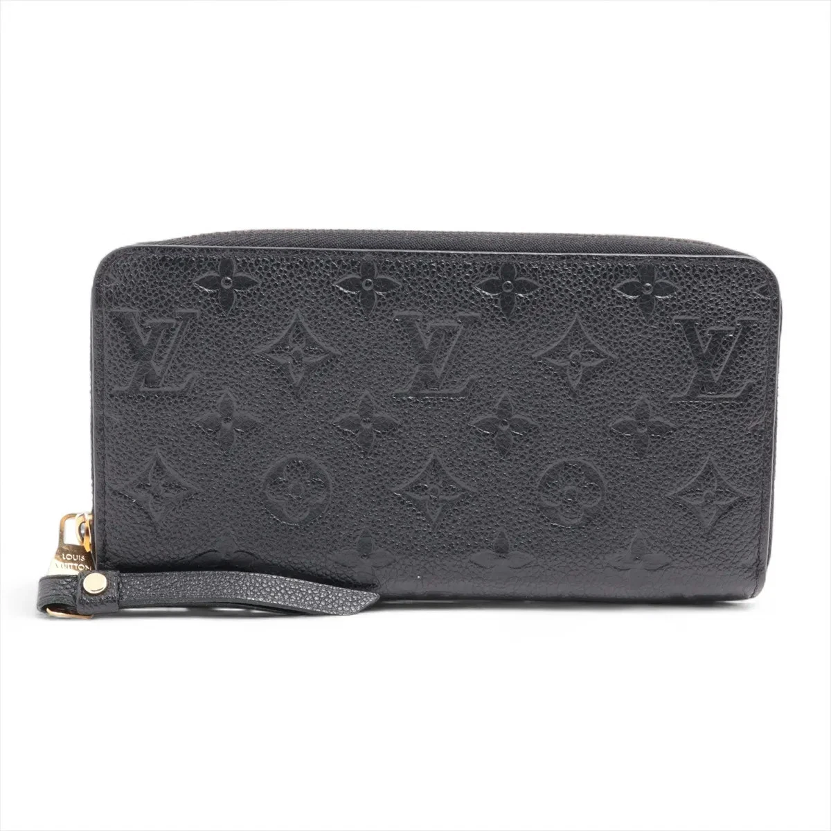 $1170 Louis Vuitton Empreinte Zippy Wallet Black
