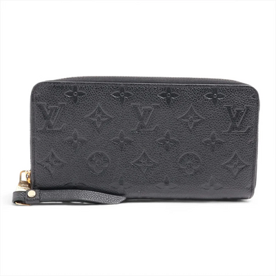 $1170 Louis Vuitton Empreinte Zippy Wallet Black