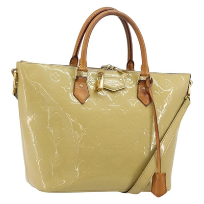 $1560 2014 LOUIS VUITTON Vernis Montebello PM Dune DR2114