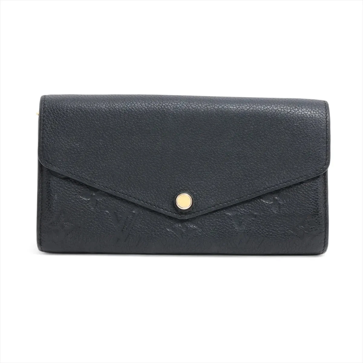 $1060 Louis Vuitton Empreinte Sarah Wallet NM Black