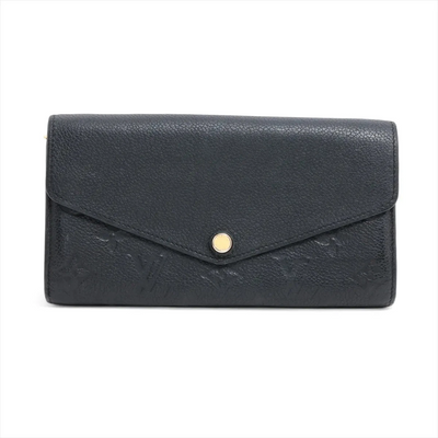 $1060 Louis Vuitton Empreinte Sarah Wallet NM Black
