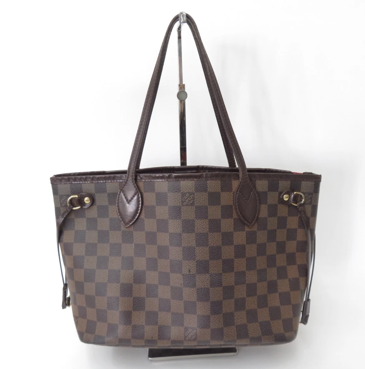 $2160 2008 Louis Vuitton Damier Ebene Neverfull PM  Tote Bag Handbag MB1048