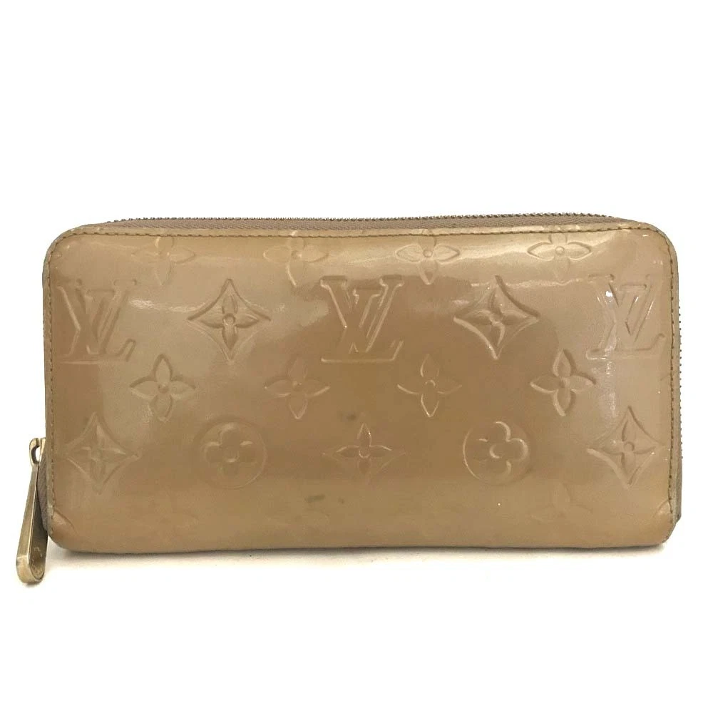 Louis Vuitton Monogram Vernis Zippy Zip Around Long Wallet Noisette CA0066