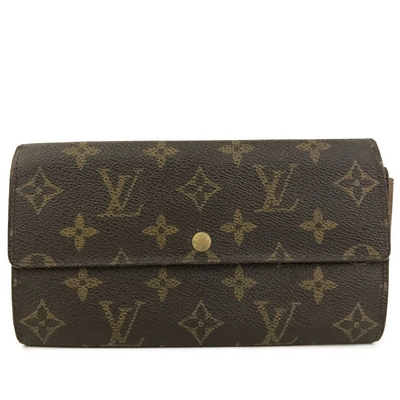 Louis Vuitton Monogram Portefeiulle Sarah Long Bifold Wallet Brown TH0926