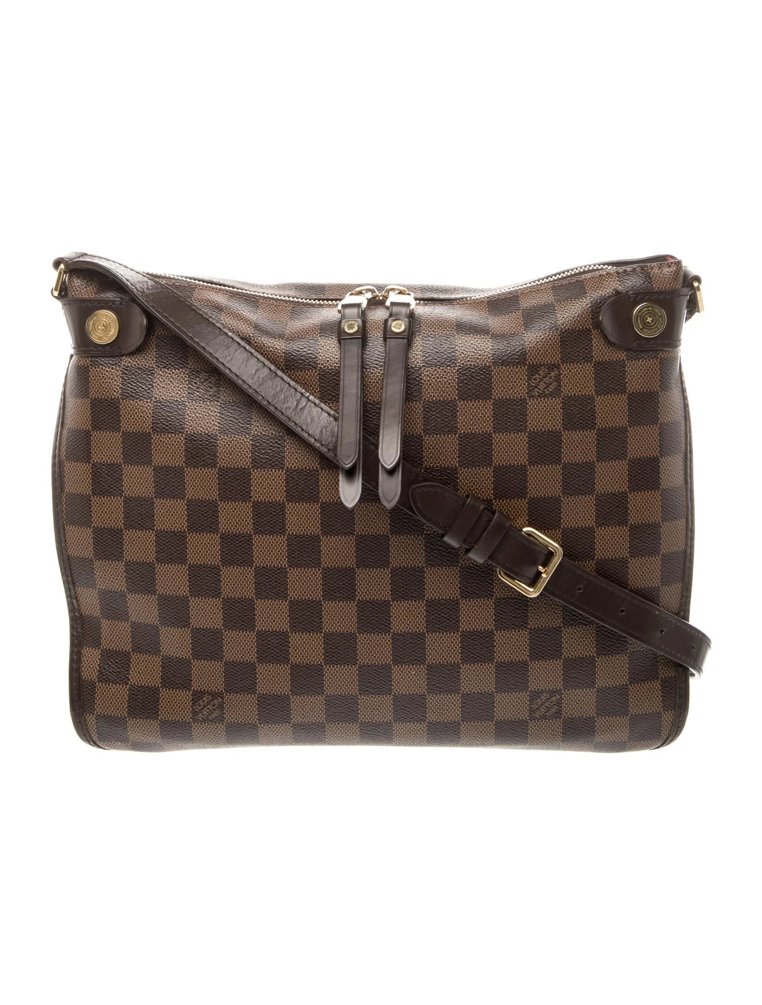 $1750 Louis Vuitton Damier Ebene Duomo Messenger Zip Top Crossbody 10021302