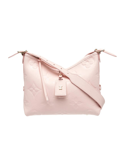 $3350 Louis Vuitton Empreinte Monogram Carryall PM Pink Opale