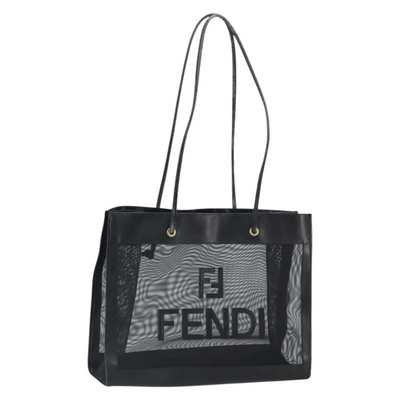 $1650 FENDI Zucca FF Tote Mesh Black Tote