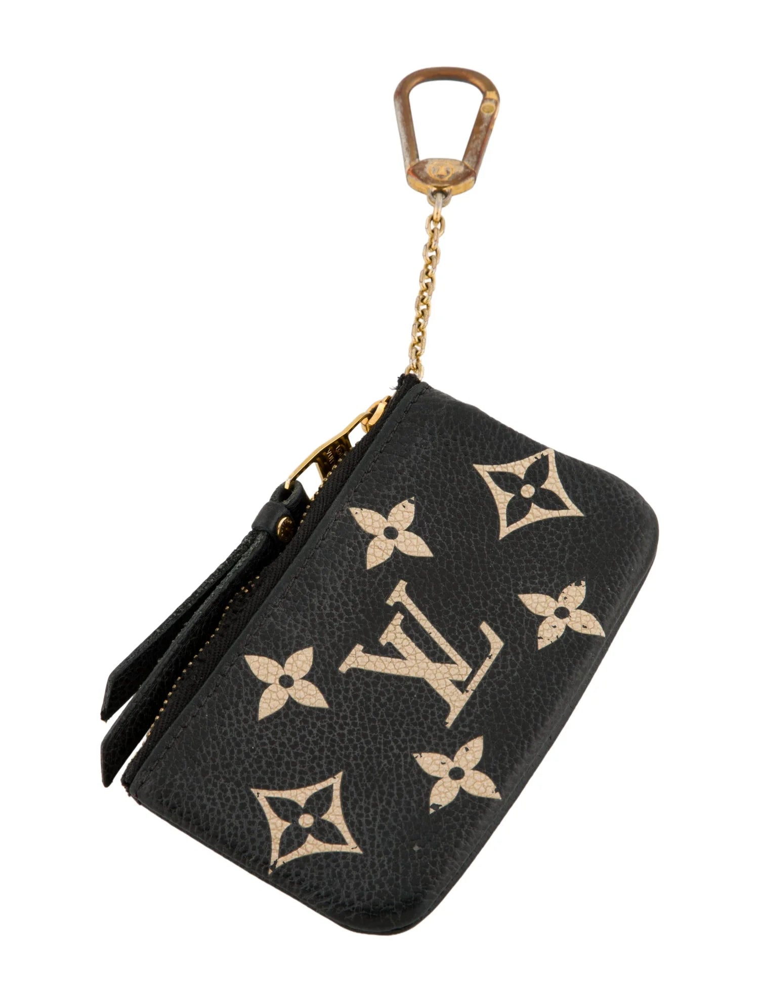 $530 Louis Vuitton Bicolor Key Holder Pochette Cles