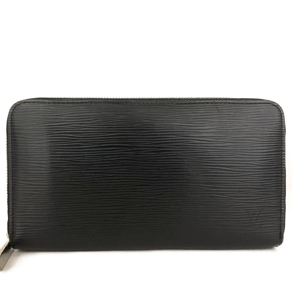 $1040 2008 Louis Vuitton Epi Zippy Zip Around Organizer Long Wallet Black SN1008
