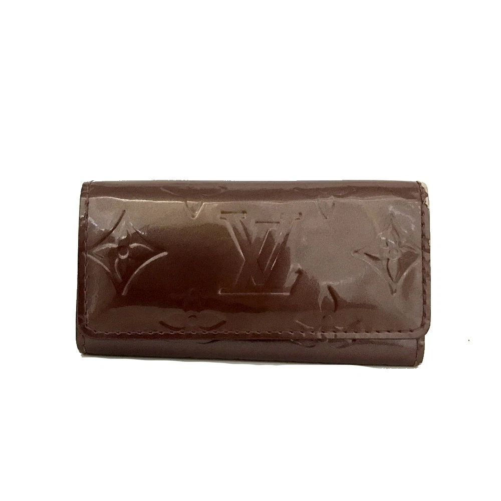 $350 2007 Louis Vuitton Monogram Vernis Leather 4 Ring Key Case CA4067