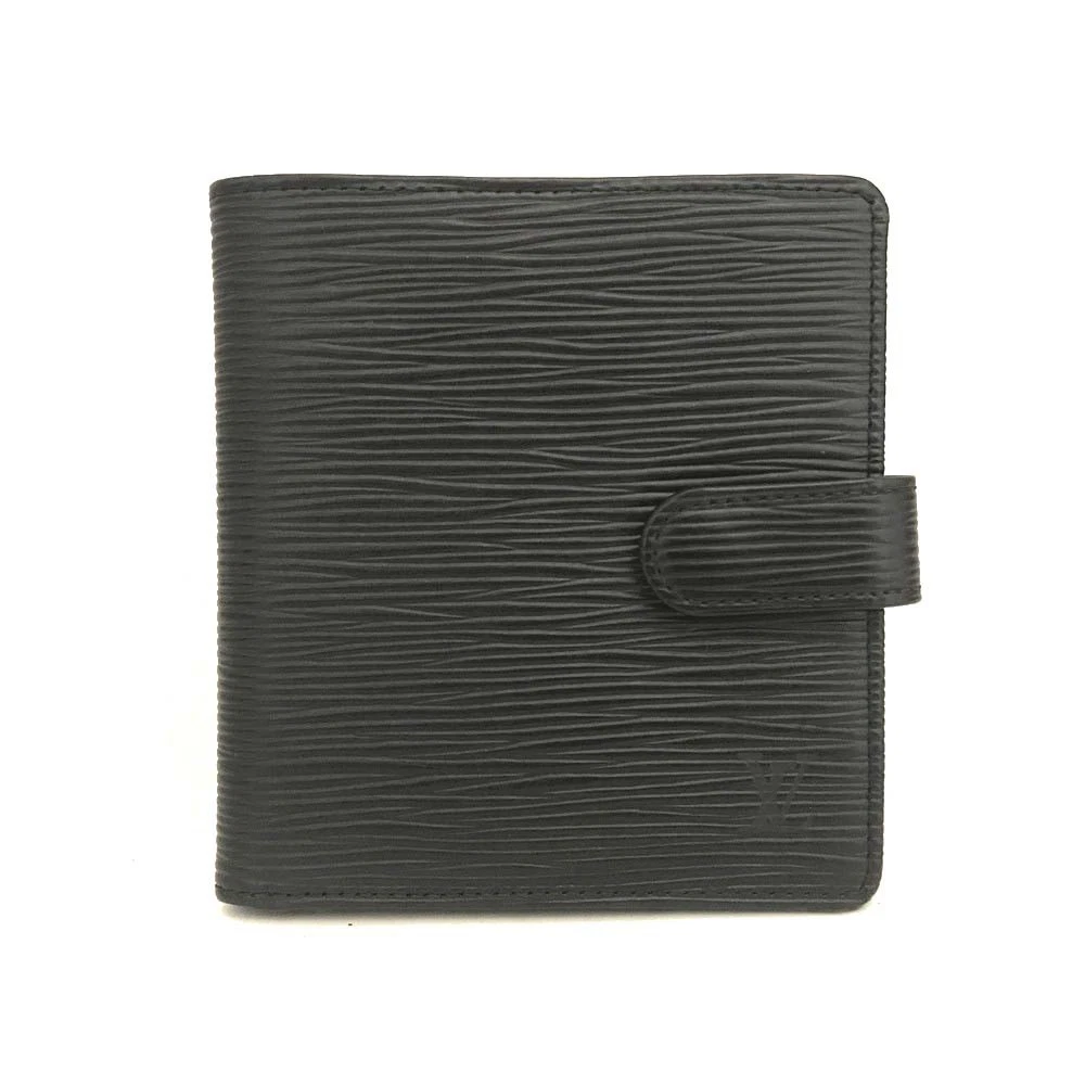 Louis Vuitton Epi Leather Porte Billes Compact Wallet Black MI0070
