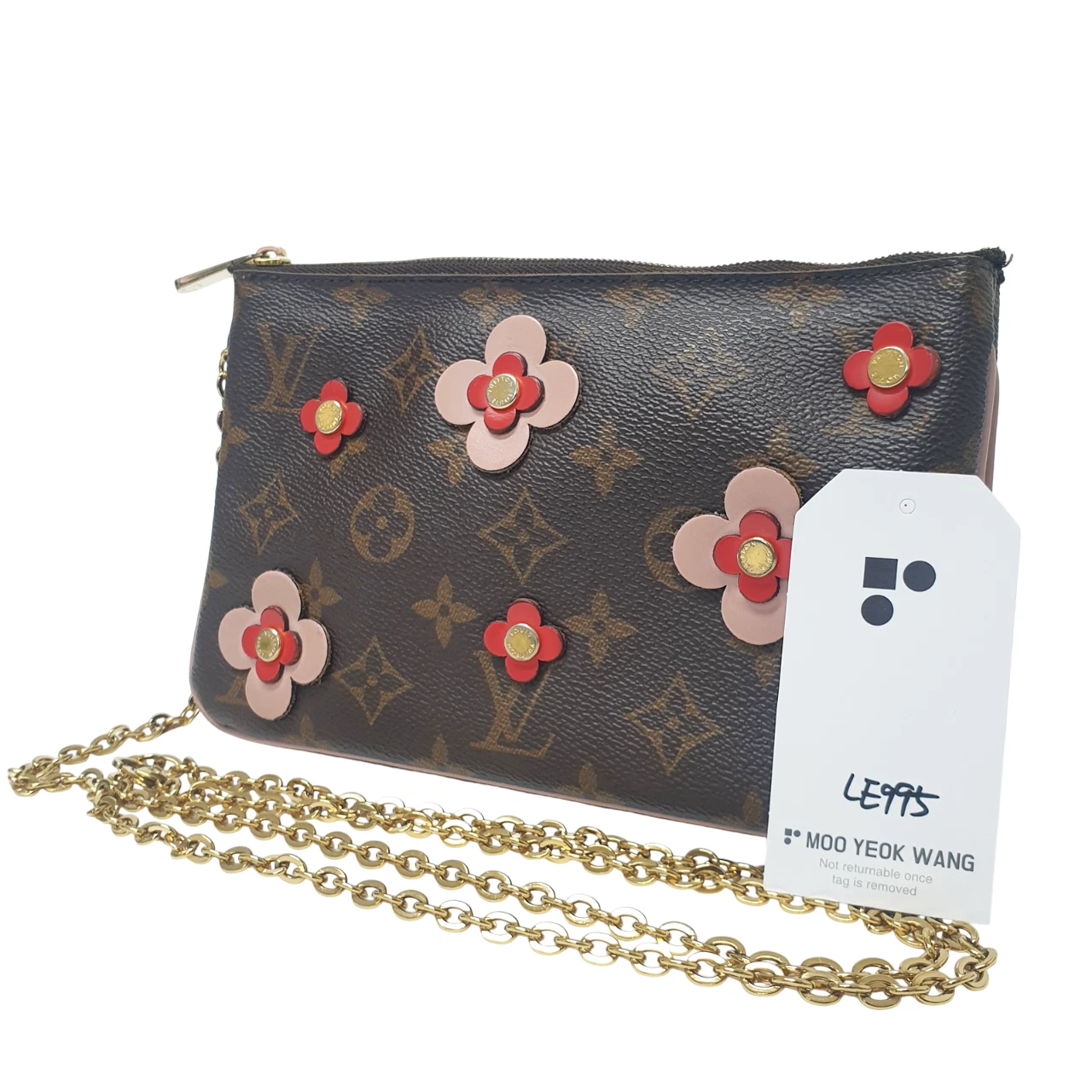 Louis Vuitton Pochette Double Zipper Flower Monogram GI0169