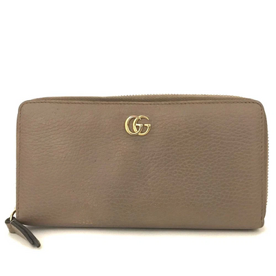 $830 Gucci Calfskin Matelasse GG Marmont Zip Around Wallet