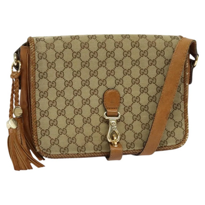 $1890 GUCCI Marrakech Messenger Bag GG Canvas Medium