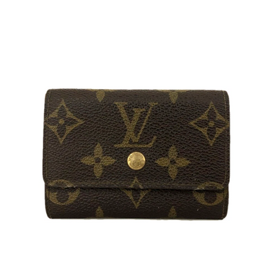$395 1992 Louis Vuitton Monogram Porte-Monnaie Plat Coin Purse RA1912