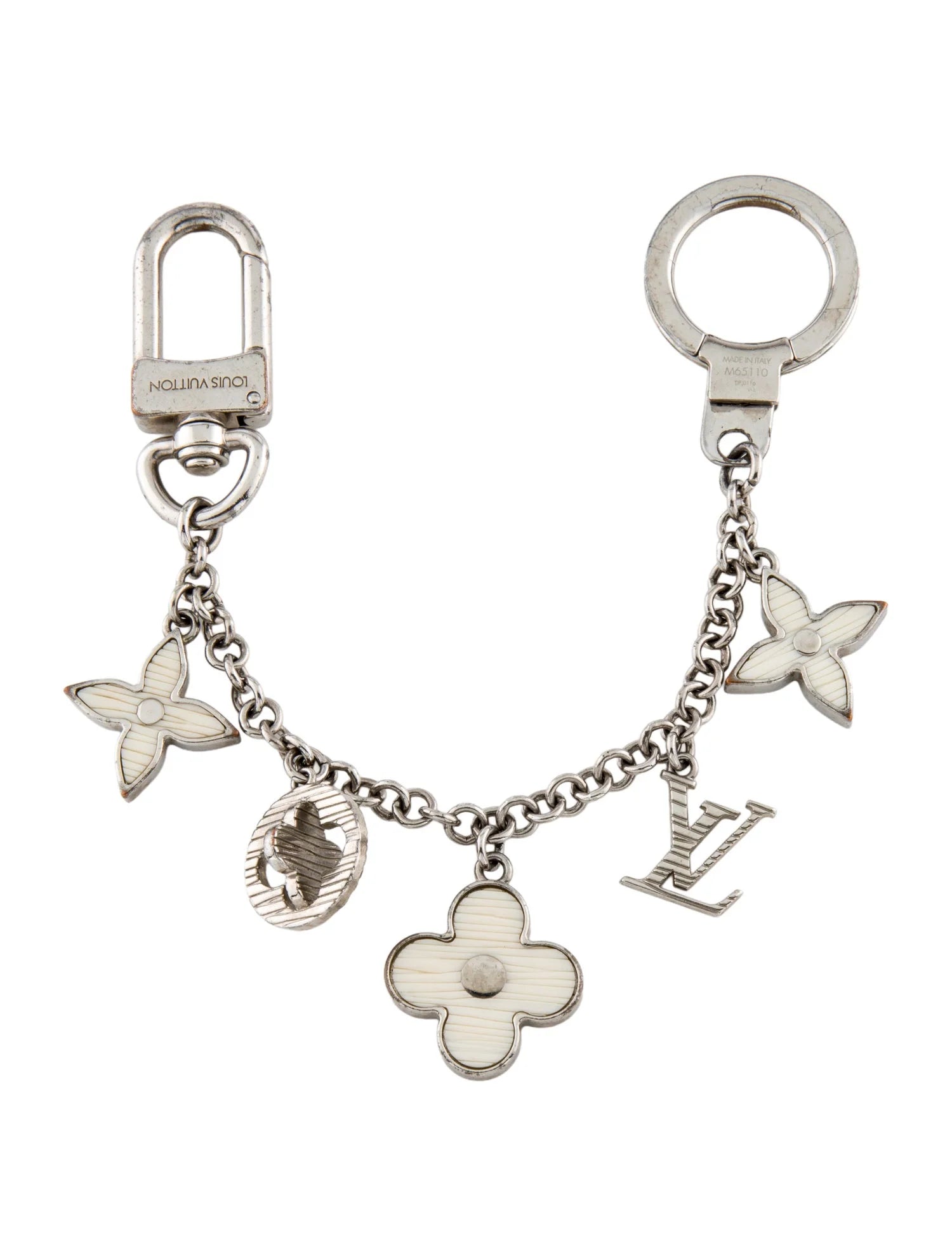 $655 Louis Vuitton Fleur d'Epi Bag Charm Chain