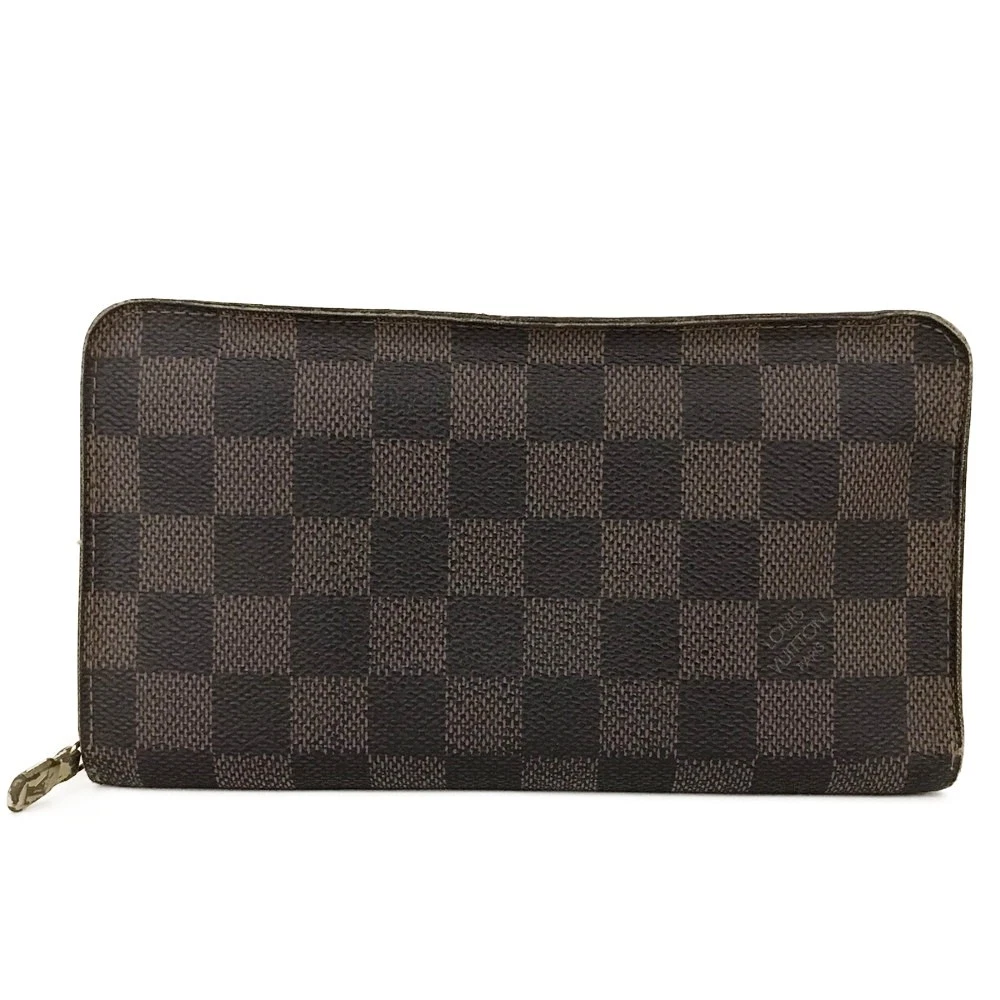 Louis Vuitton Damier Porte Monnaie Zippy Long Wallet Brown CA0040