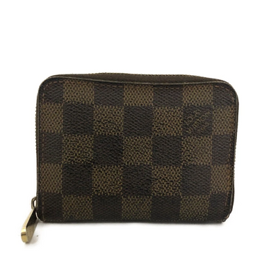 $560 2009 Louis Vuitton Damier Ebene Zippy Coin Wallet  SN0089