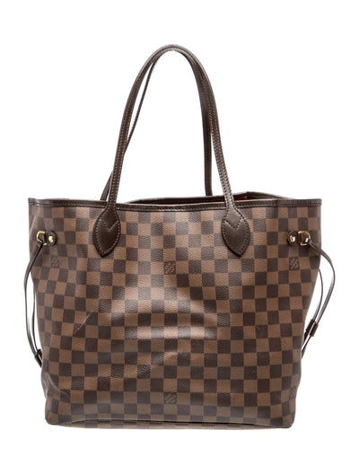 $2240 2017 Louis Vuitton Damier Ebene Neverfull MM with Pouch