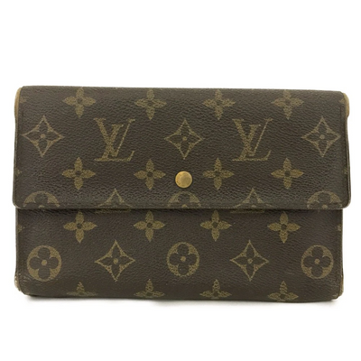 $635 2002 Louis Vuitton Monogram Canvas Pochette Passport Organizer Brown CA0032