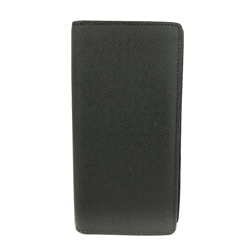$810 2017 Louis Vuitton Taiga Brazza Wallet Black TA3197