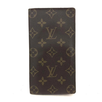 $630 2001 Louis Vuitton Monogram Porte Cartes Credit Yen Bifold Long Wallet CT0011