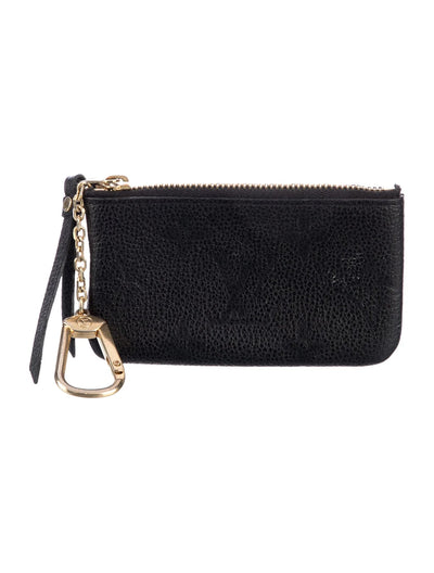 $475 2022 Louis Vuitton Empreinte Monogram Giant Key Pouch Black