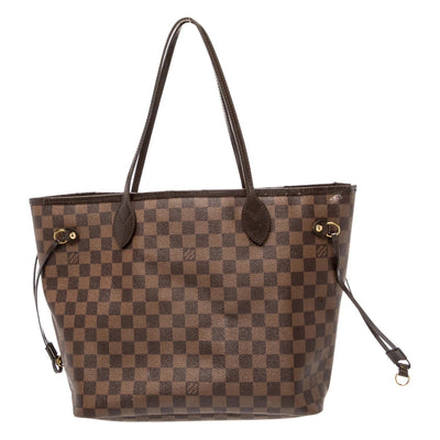 $2240 2018 Louis Vuitton Damier Ebene Neverfull MM with Pouch