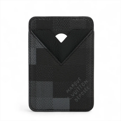 $445 Louis Vuitton Damofrage Porto Cult Magnet  Black Card Case 10021121