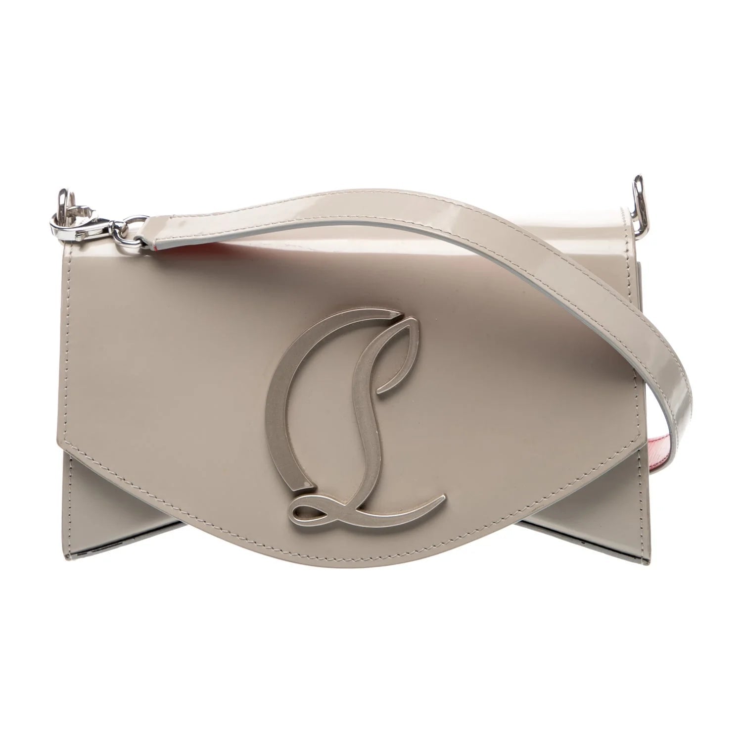 $2090 Christian Louboutin LOUBI54 CL Leather Shoulder Crossbody Bag Clutch Goose